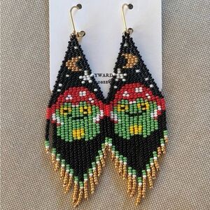 Colorful Beaded Earrings with Owl Design